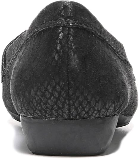 Gisella Black Lizard Naturalizer Loafer Flats