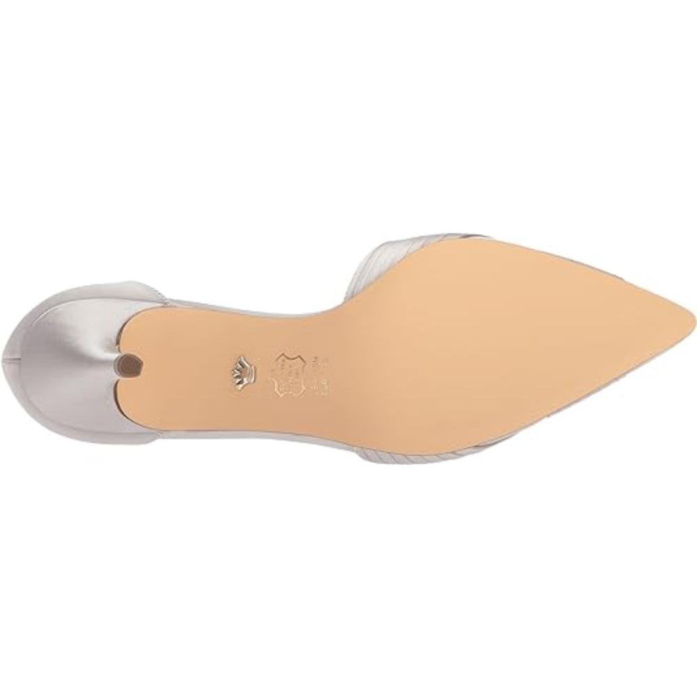 Teriann Silver Satin Nina Pumps