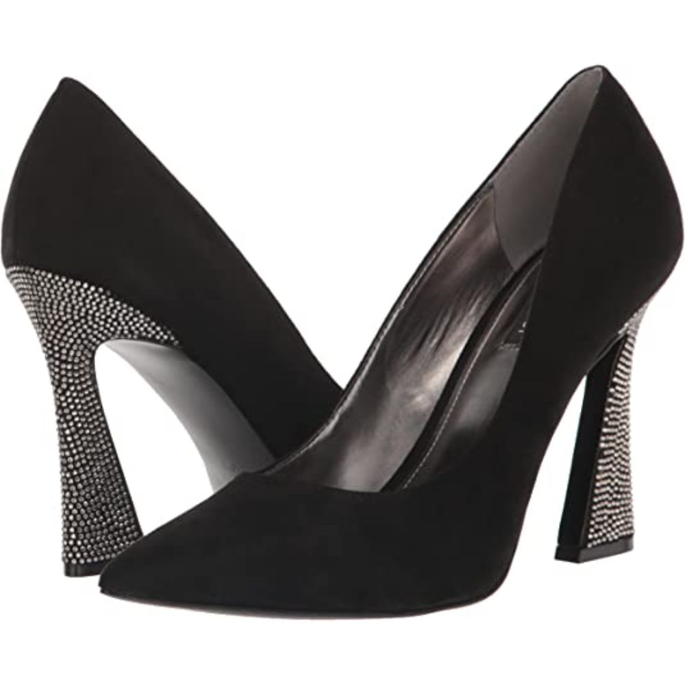 Trendz Black Suede Sparkle Nine West Pumps