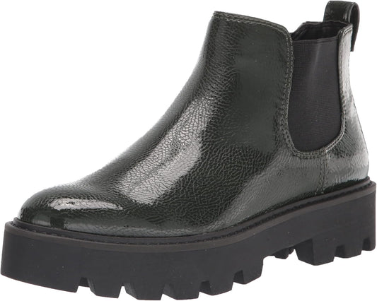 Balinbooty Green Patent Franco Sarto Ankle Boots