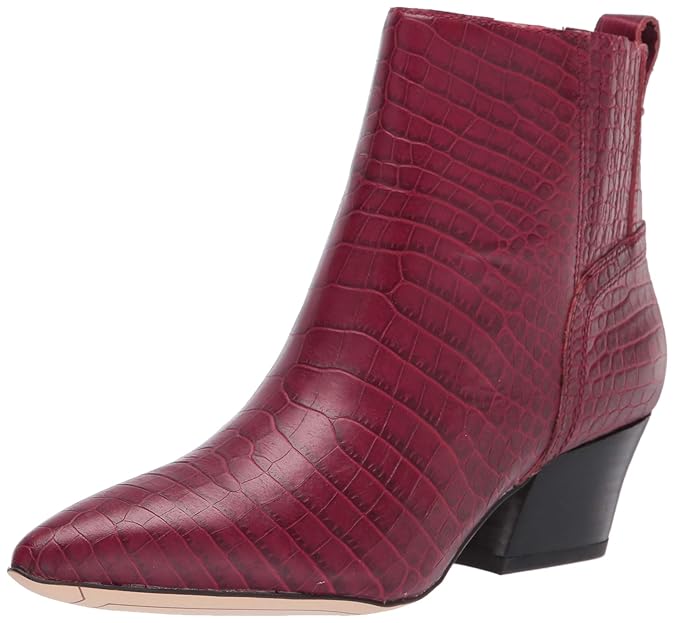 Luca Wine Leather Franco Sarto Ankle Boot