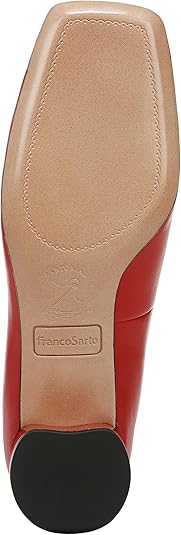 Natalia Red Leather Franco Sarto Pumps
