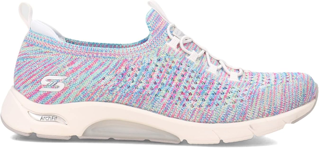 Skechers Women's Skech-Air Arch Fit Walking Shoe White Multi Fabric