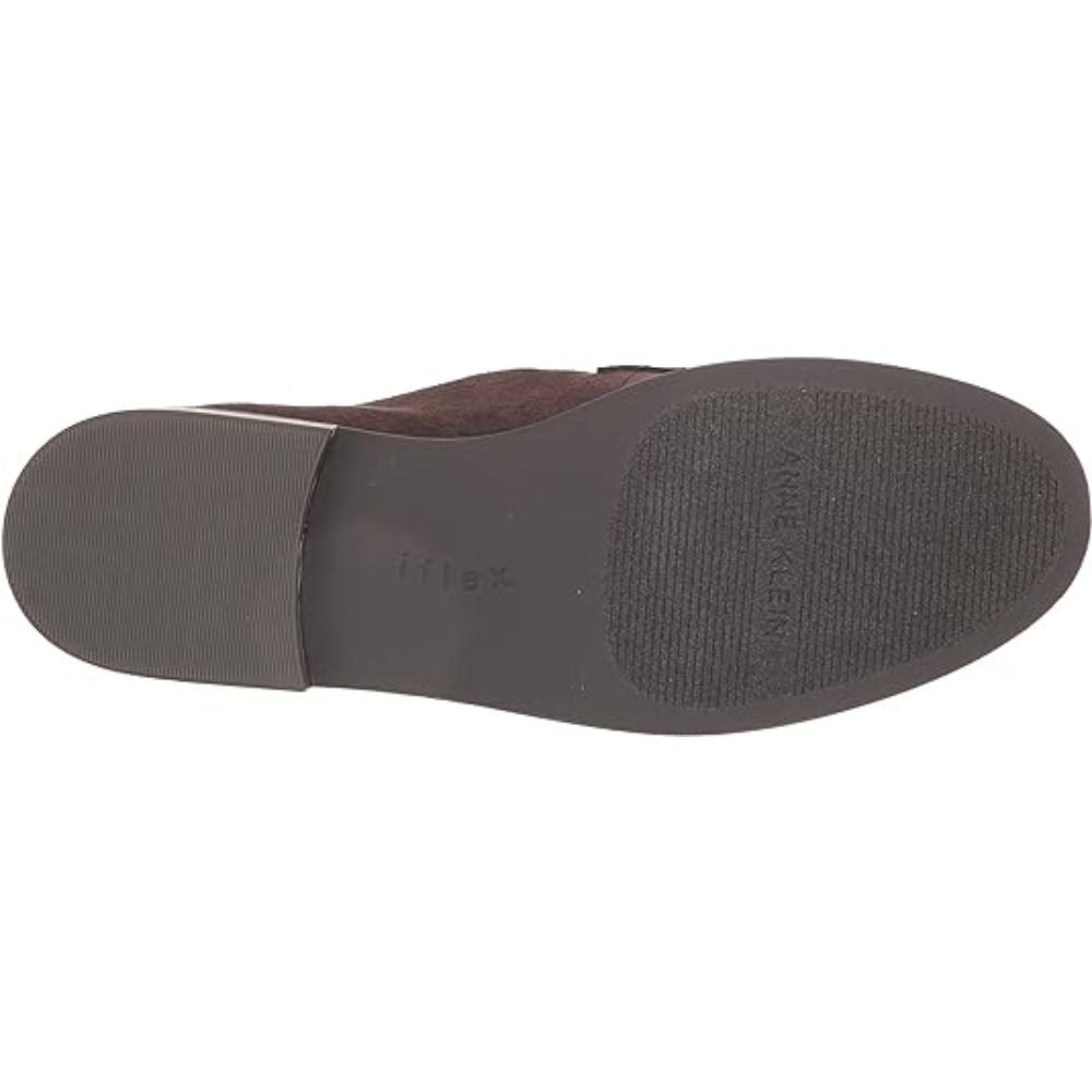 Pastry Chocolate Brown Suede Anne Klein Loafer Flats