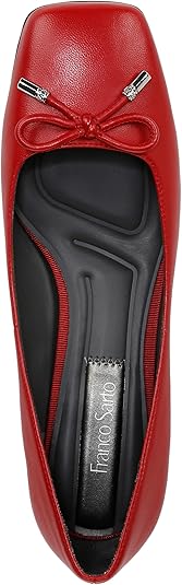 Natalia Red Leather Franco Sarto Pumps
