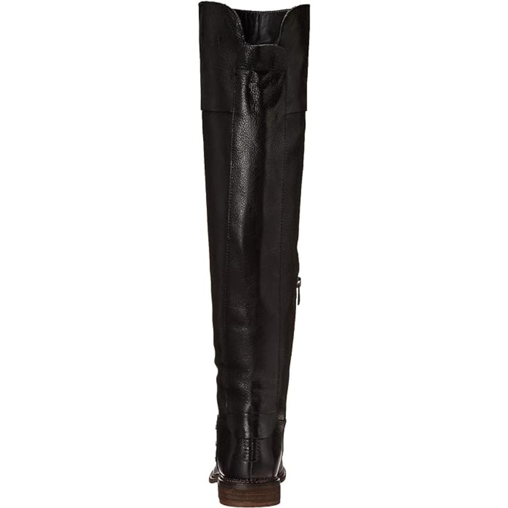 Haleen Black Leather Wide Calf Franco Sarto Over the Knee Boots