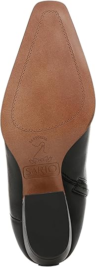 Vianca Black Leather Franco Sarto Ankle Boots