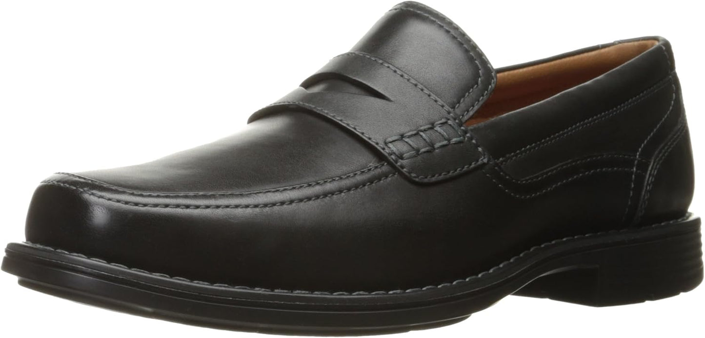 Day Trading Black Leather Rockport Loafer Shoes
