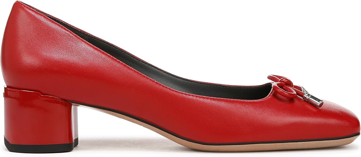Natalia Red Leather Franco Sarto Pumps