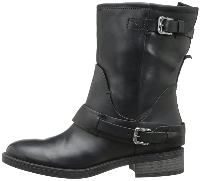Saharia Black Leather Enzo Angiolini Ankle Boots