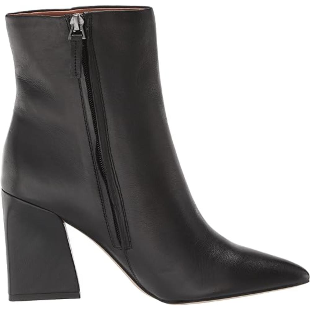 Vesi Black Leather Franco Sarto Ankle Boots
