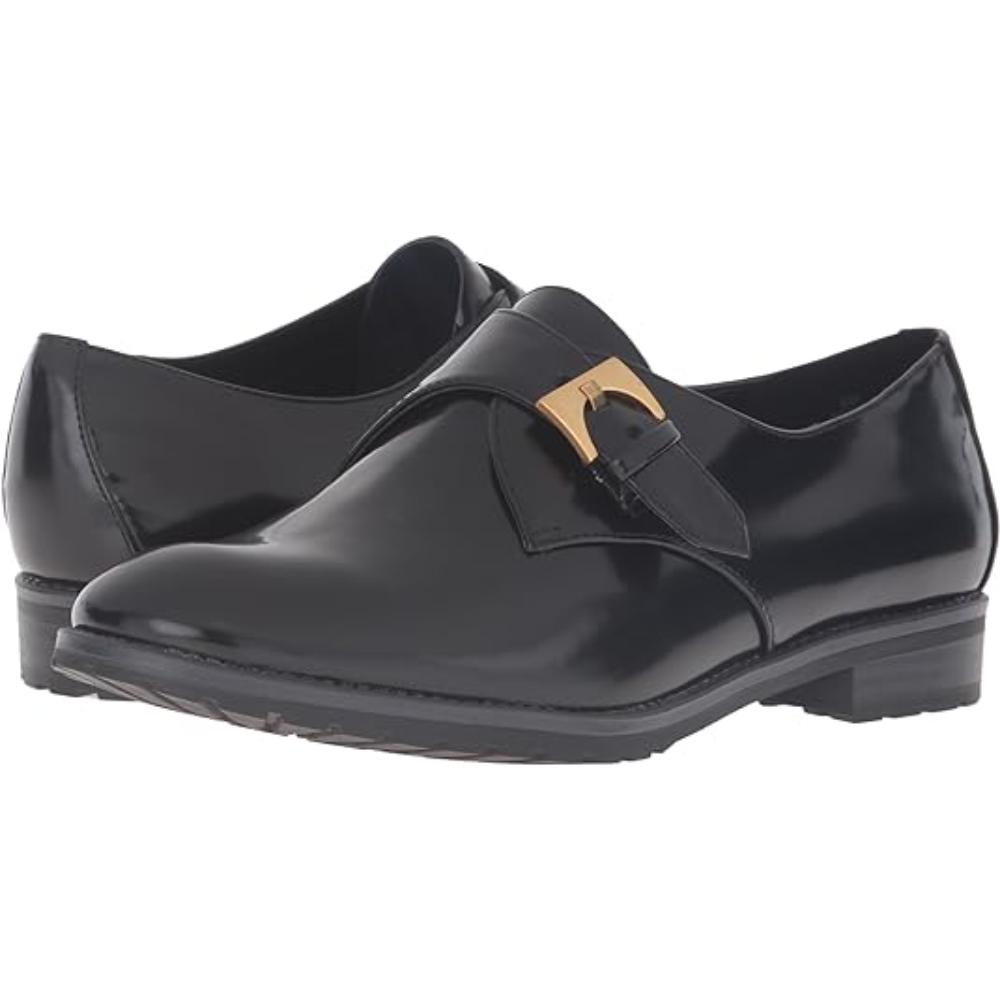 Anne Klein Women's Bara Patent Monk Strap Flat