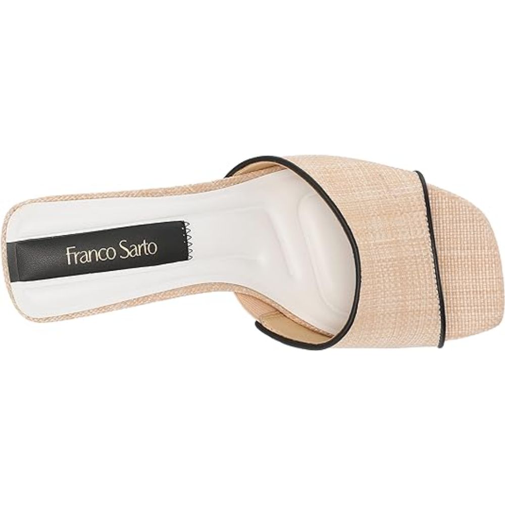Linley Natural Raffia Franco Sarto Slide Sandals
