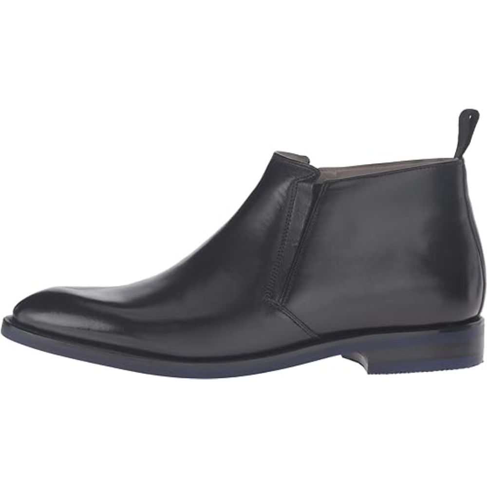 Clarks Men Swinley Mid Black Leather Ankle Boots
