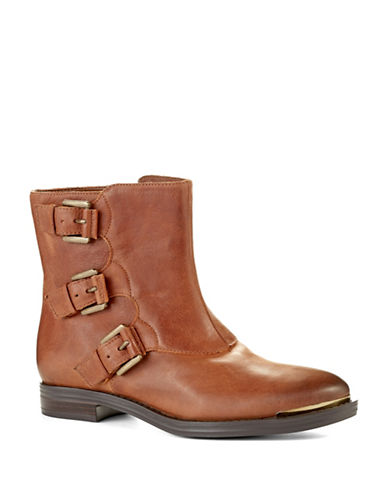 Elliot Dark Natural Leather Enzo Angiolini Ankle Boots
