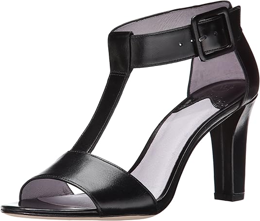 Laney Black Leather Johnston and Murphy Sandals