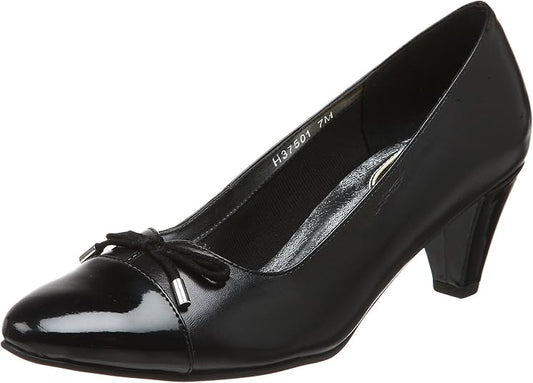 Floria Black Leather Ros Hommerson Pumps