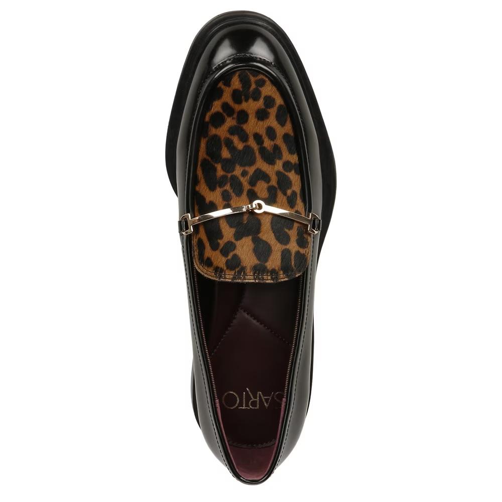 Eda3 Black Leopard Franco Sarto Loafer Flats