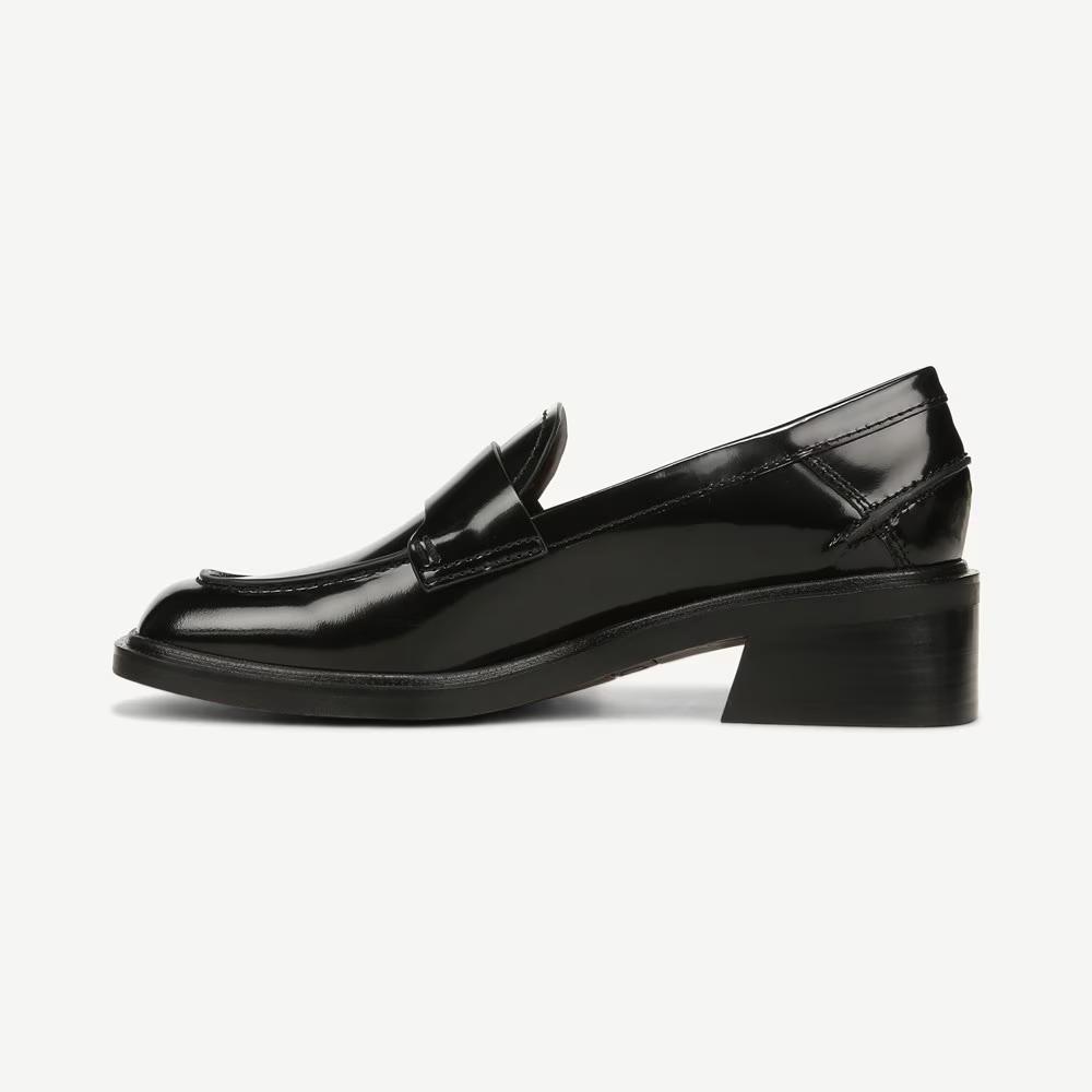 Gabriella Black Leather Franco Sarto Loafers