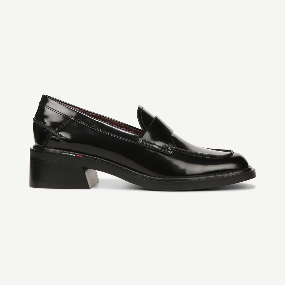 Gabriella Black Leather Franco Sarto Loafers