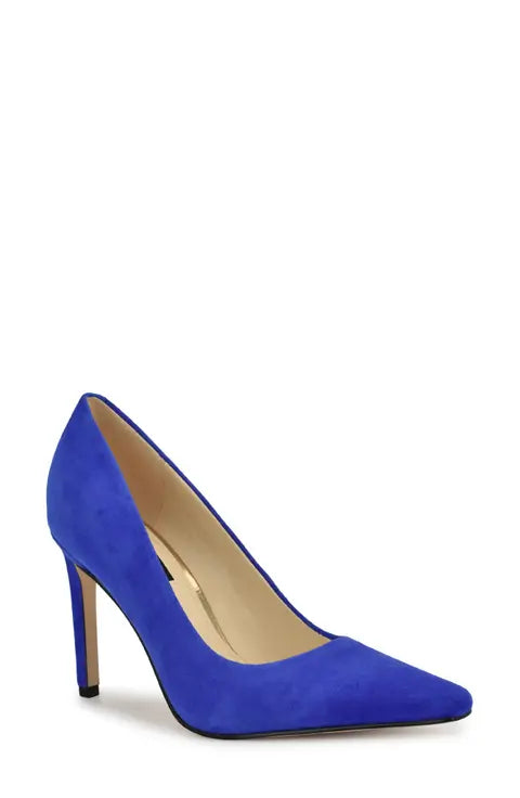 Frolic Dark Blue Suede Nine West Pumps