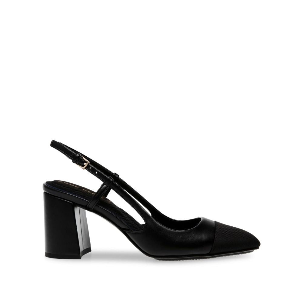Veruca Black/Black Anne Klein Slingback Pumps