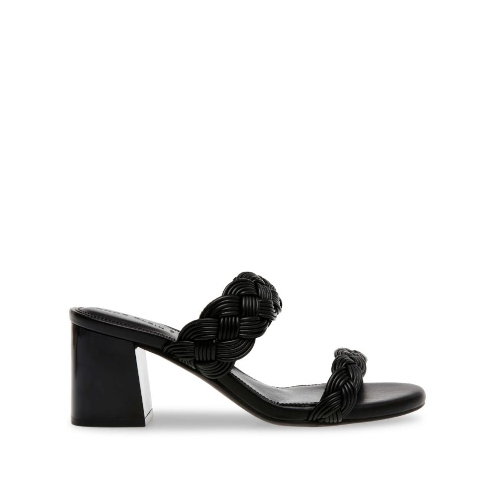 Reggie Black Braided Anne Klein Dress Sandals