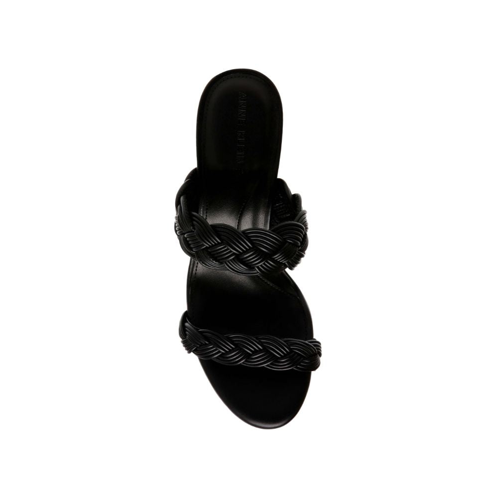 Reggie Black Braided Anne Klein Dress Sandals