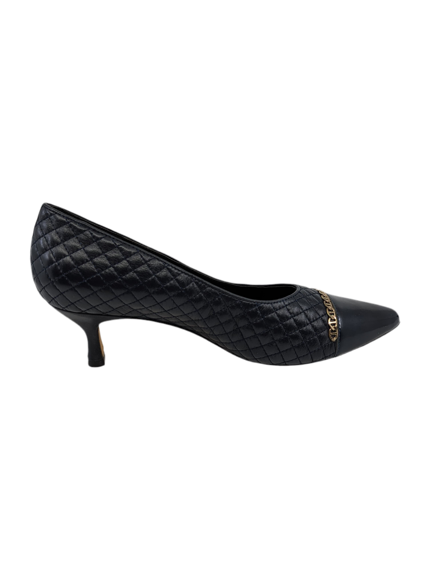 Pamela Navy Leather Vaneli Pumps