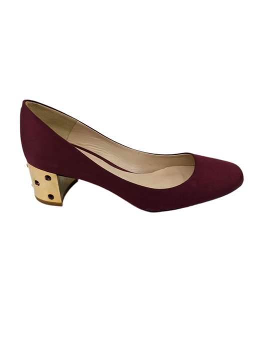 Covet Plum Satin Delman Pumps