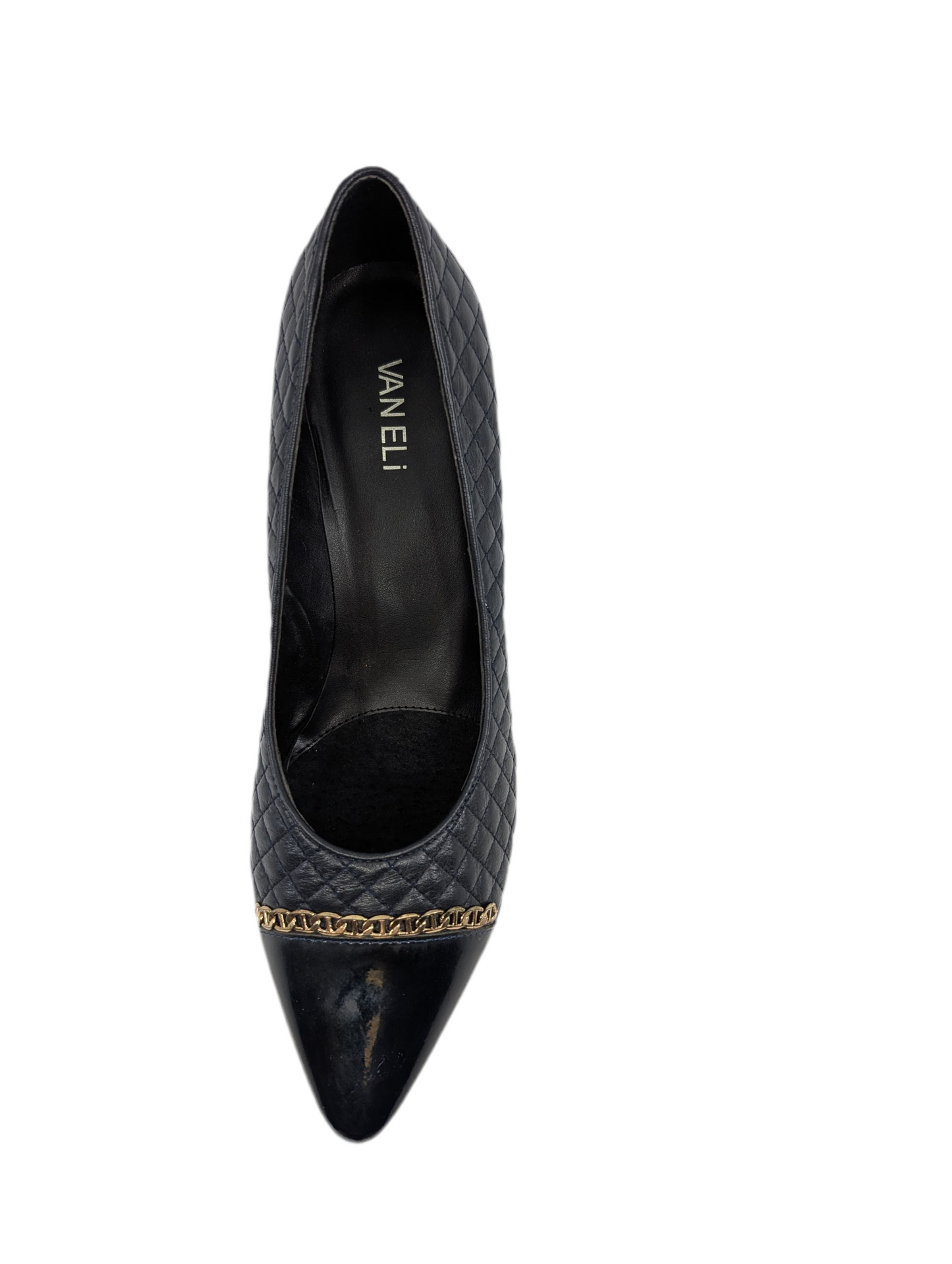 Pamela Navy Leather Vaneli Pumps