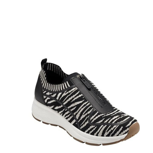 Striver Black White Zebra Fabric Easy Spirit Sneakers