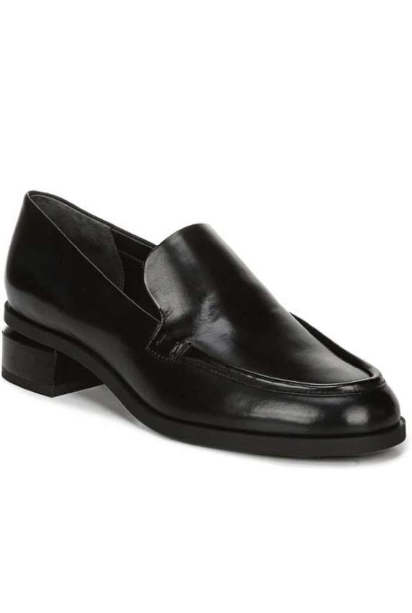 New Bocca Black Leather Franco Sarto Loafer Flats