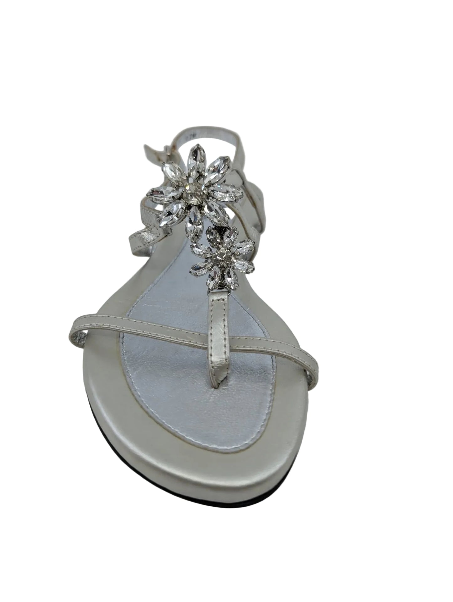 Amalfi Silver Jeweled Sandals