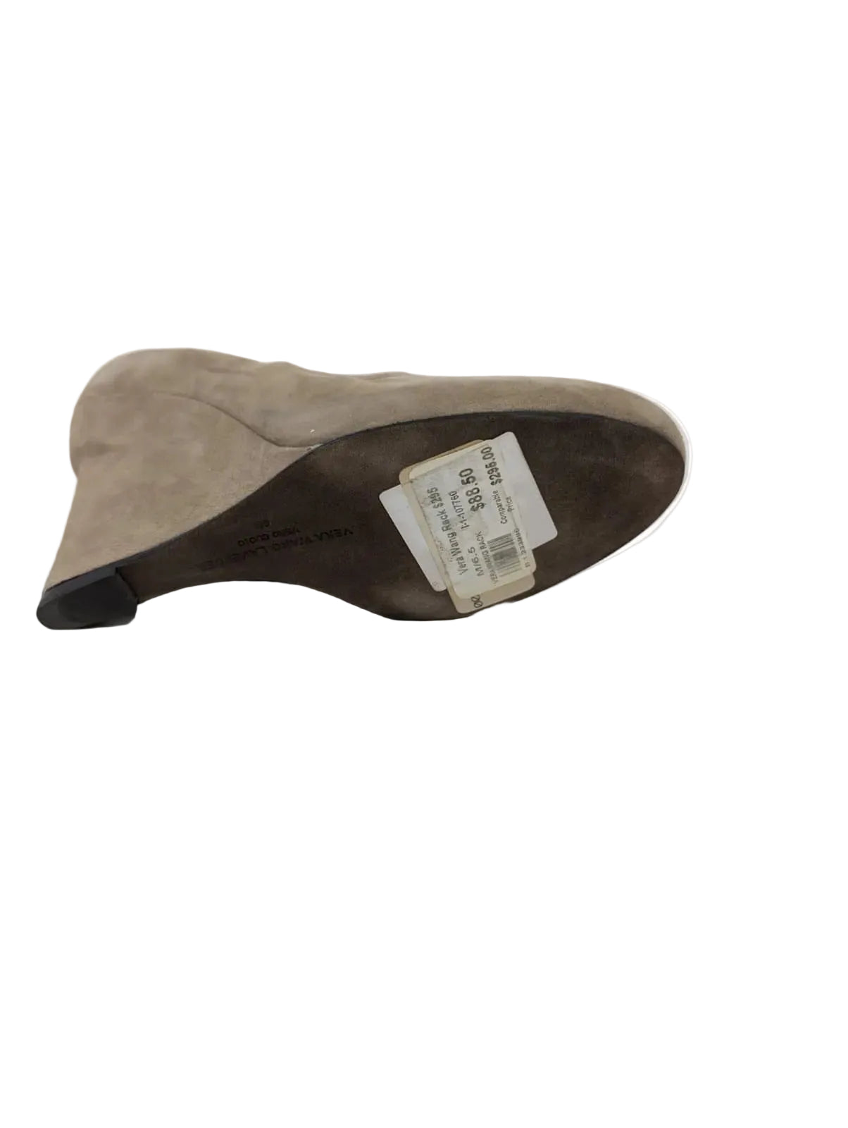 Vera Wang Gray Suede Wedge Pumps