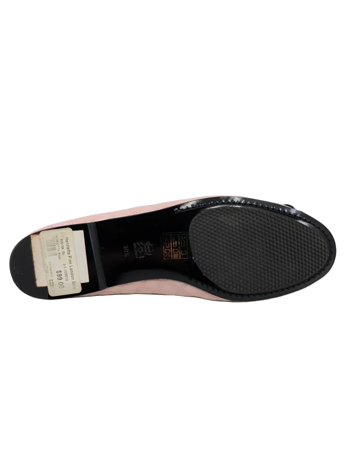 London Sole Pink Quilted Leather Ballet Flats