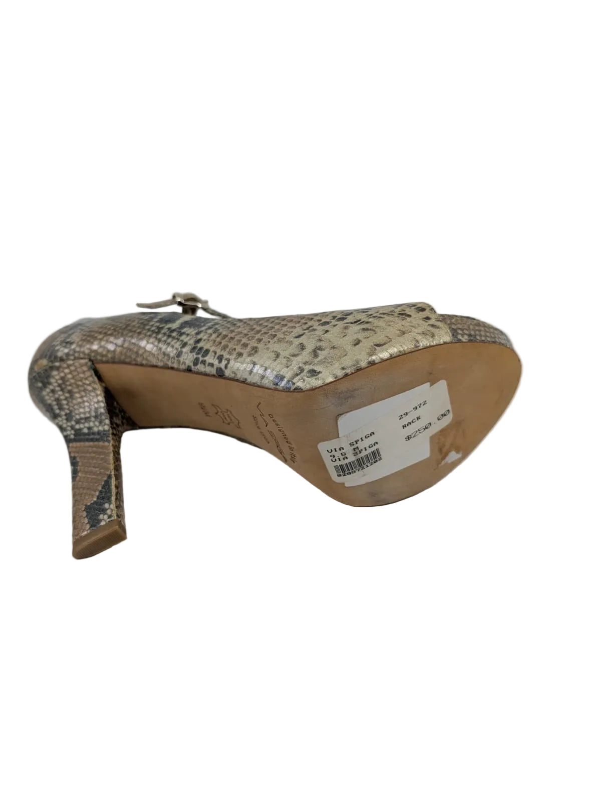 Evangeline Snake Beige Print Leather Via Spiga Pumps