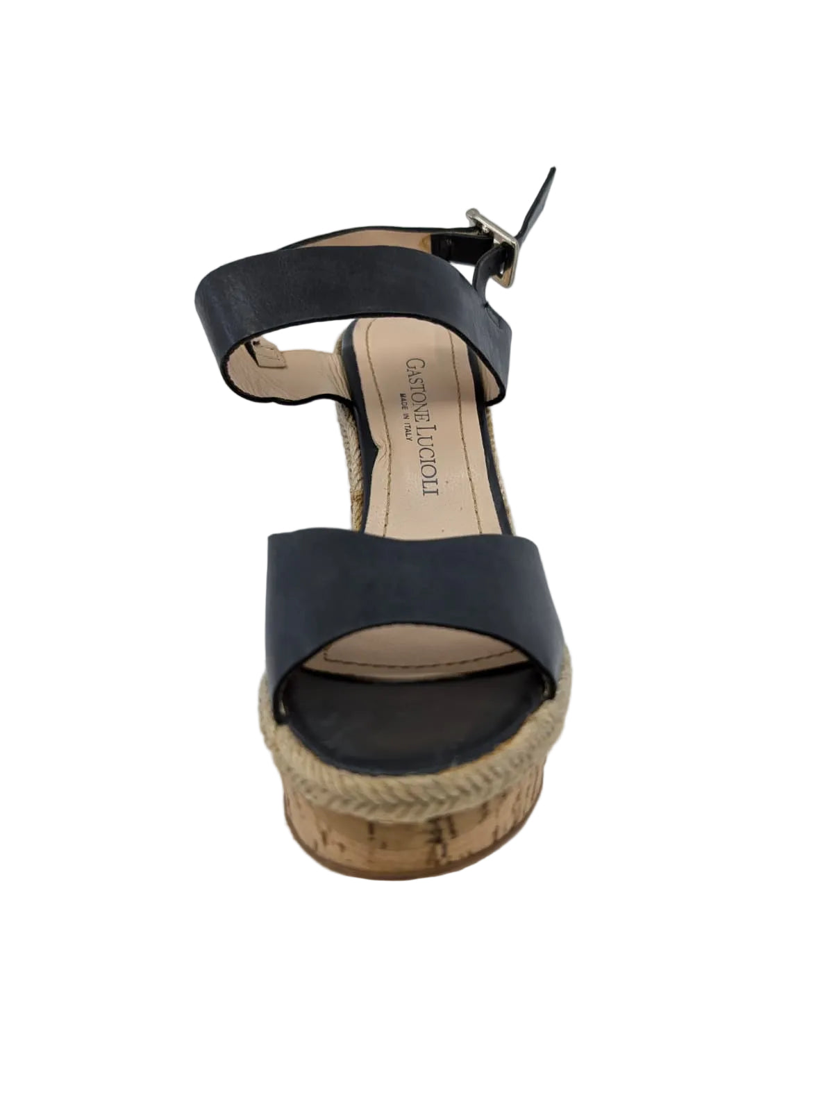Gastone Lucioli Black Leather Sandals