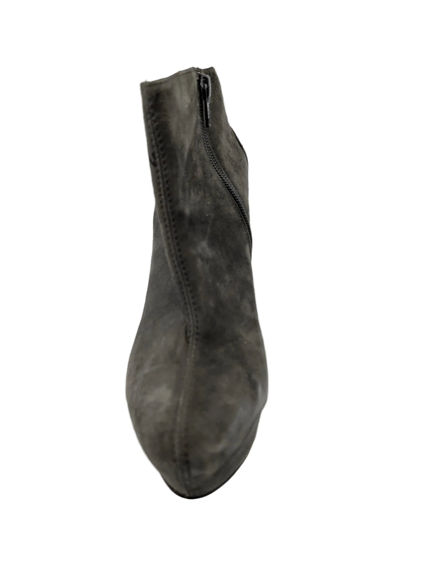 Pura Lopez Gray Suede Ankle Boots