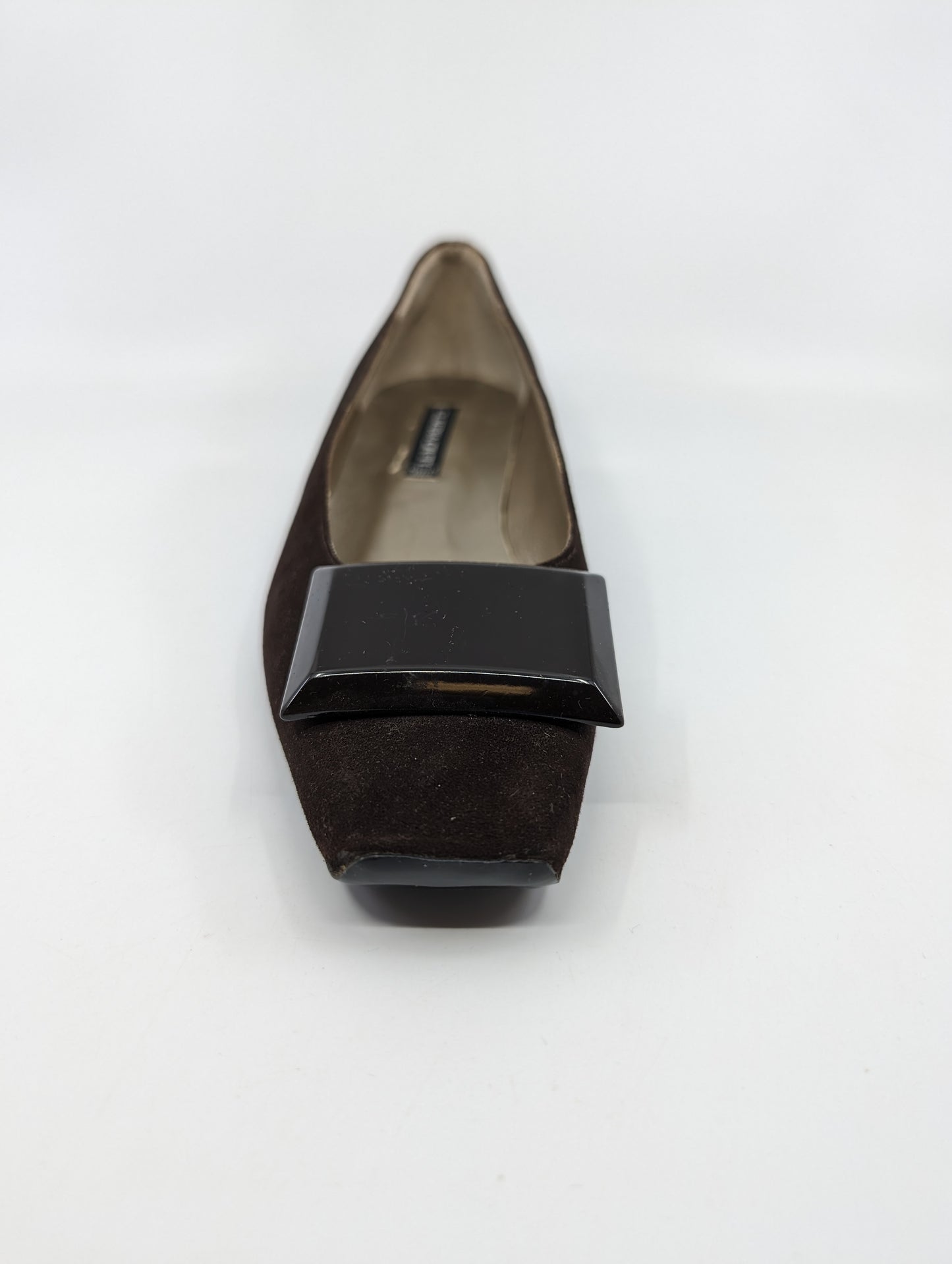 Cloe Fondente Brown Suede Claudia Ciuti Ballet Pumps