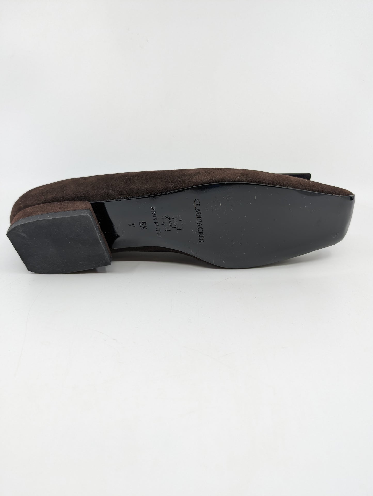 Cloe Fondente Brown Suede Claudia Ciuti Ballet Pumps