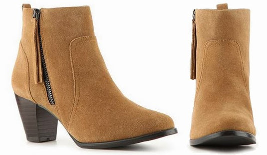 Kiyana Light Natural Suede Ankle Boots Sam and Libby