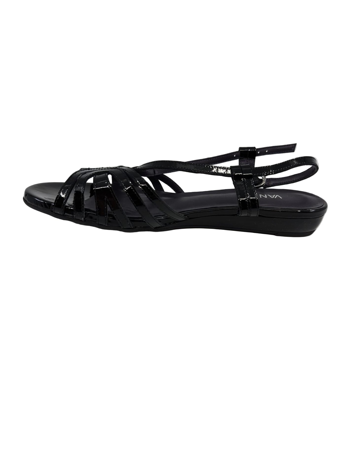 Bitya Black Patent Vaneli Flat Sandals