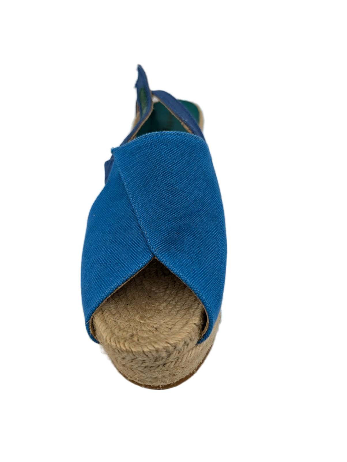 Adore Blue Fabric Bettye Muller Wedge Sandal