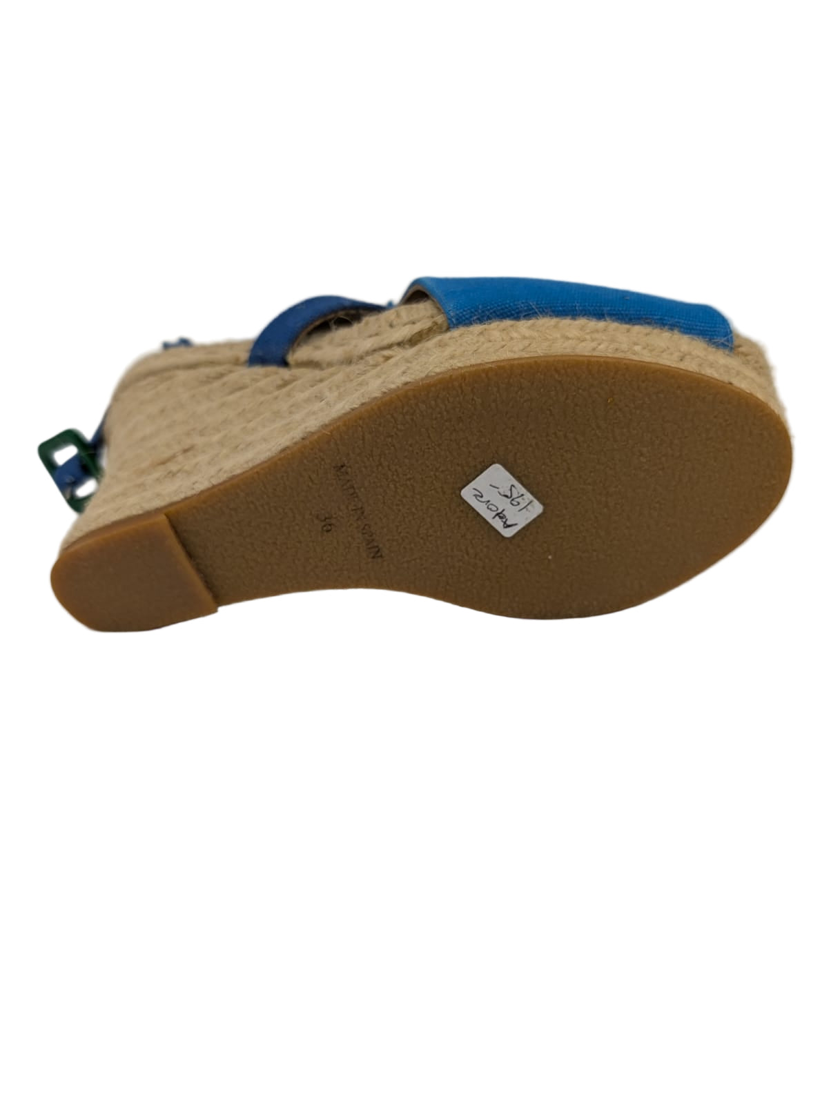 Adore Blue Fabric Bettye Muller Wedge Sandal