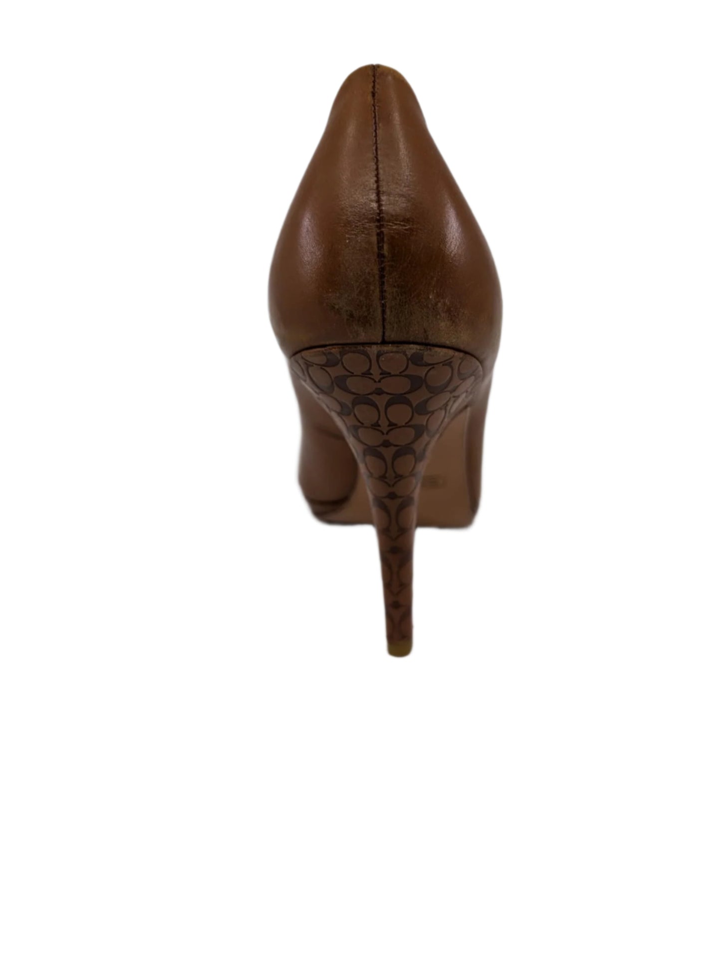 Corrine Coach Cognac Leather Pumps