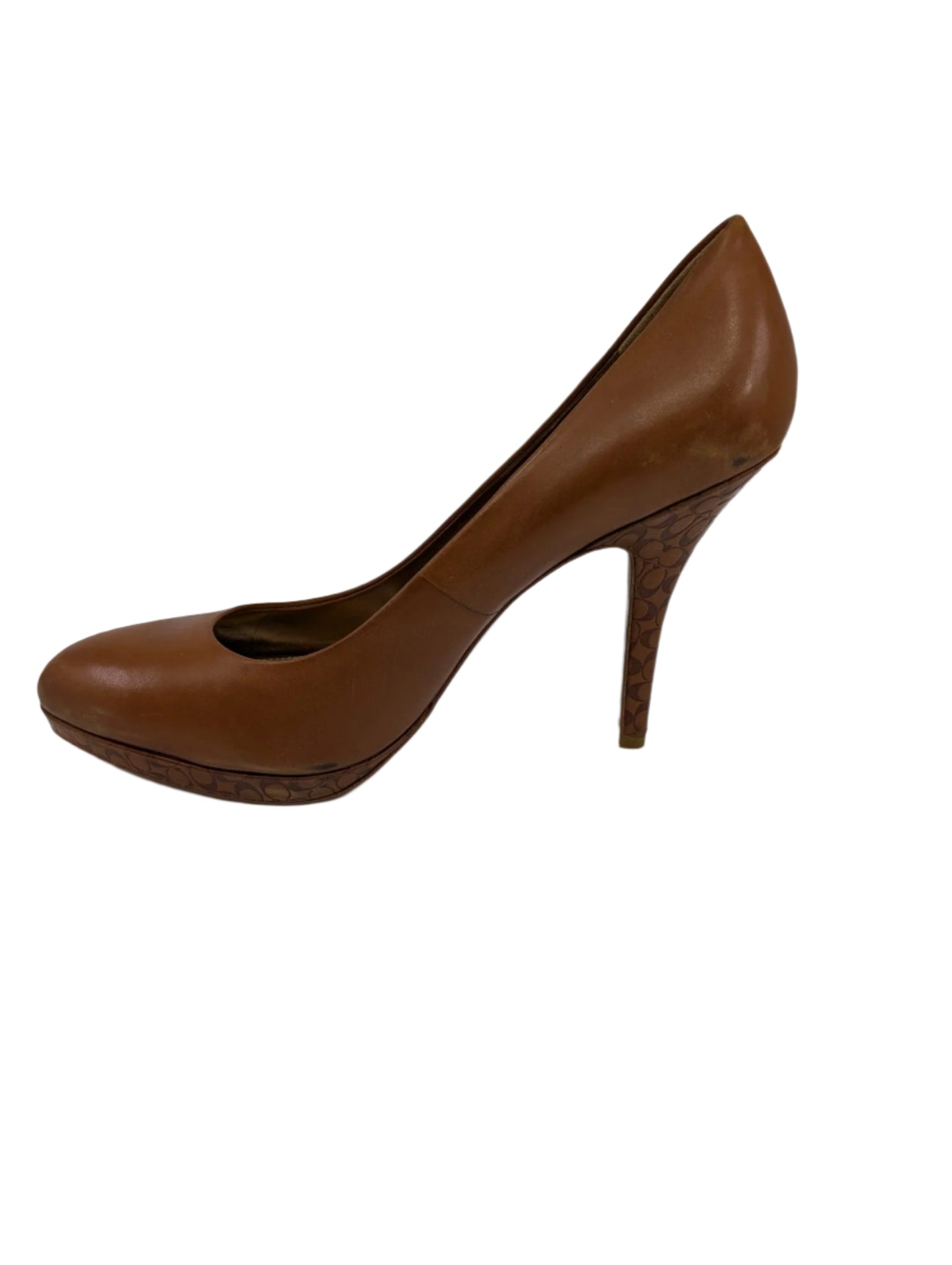 Corrine Coach Cognac Leather Pumps