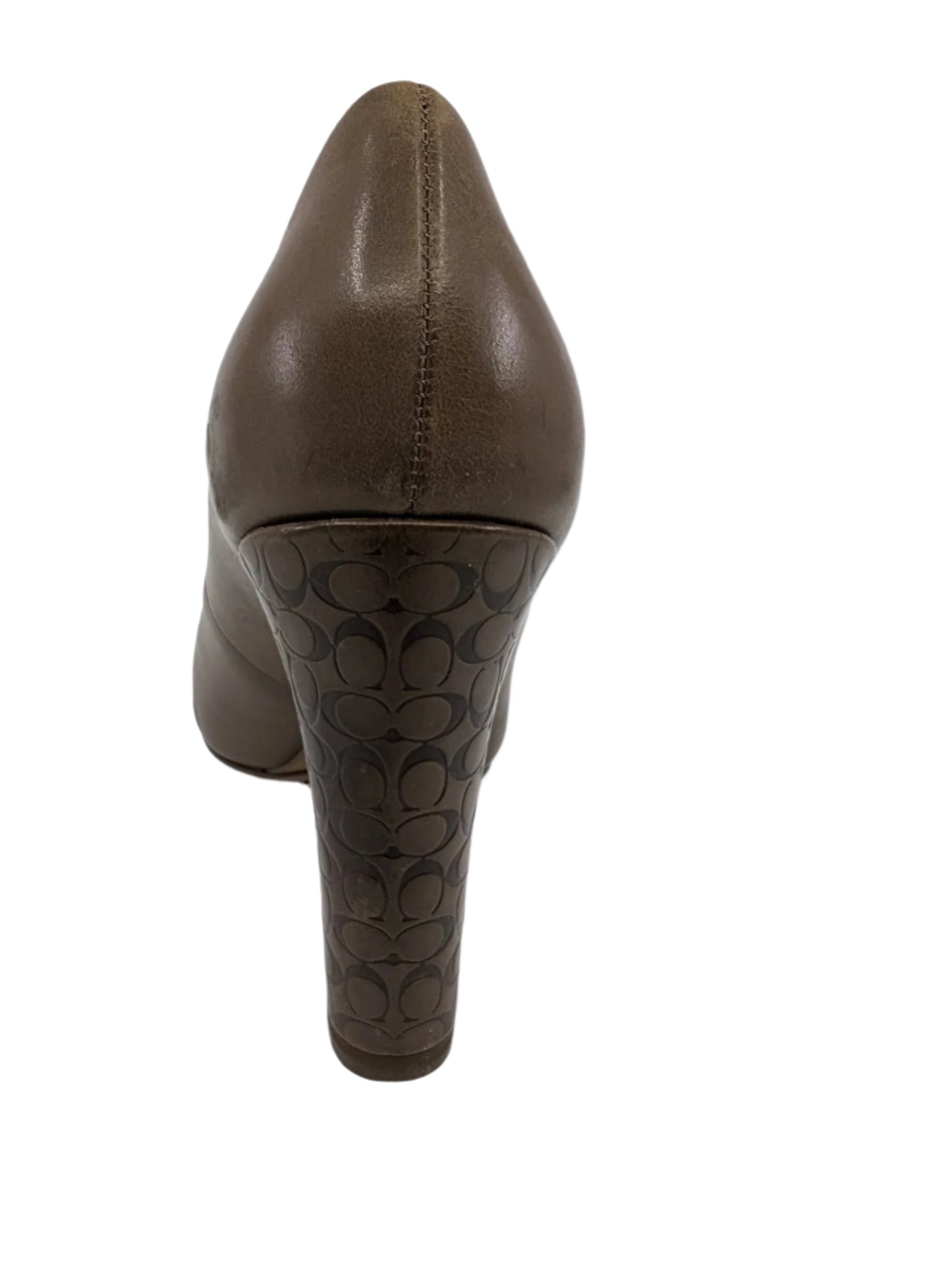 Sloane Gray Leather Coach Pumps
