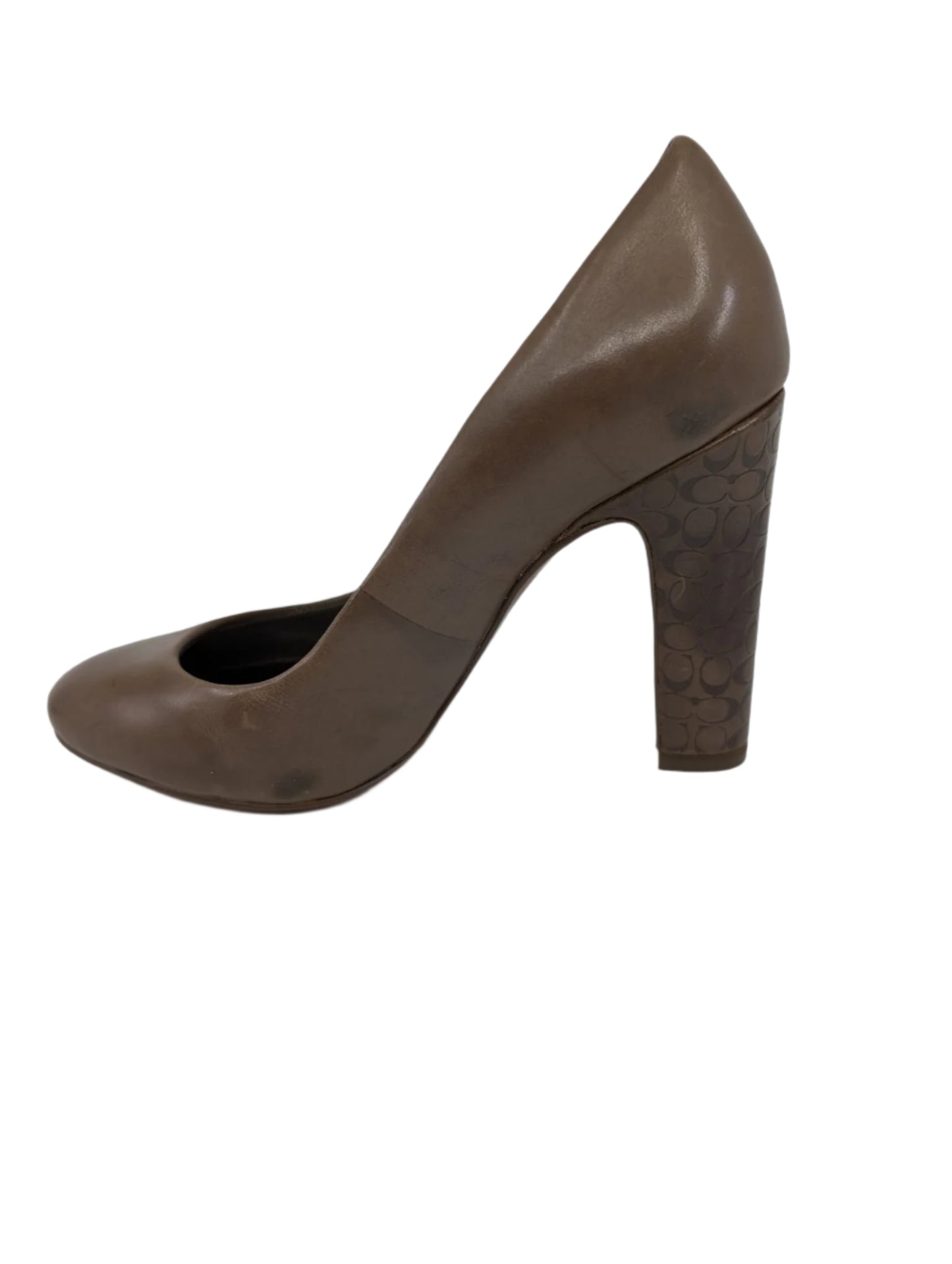 Sloane Gray Leather Coach Pumps