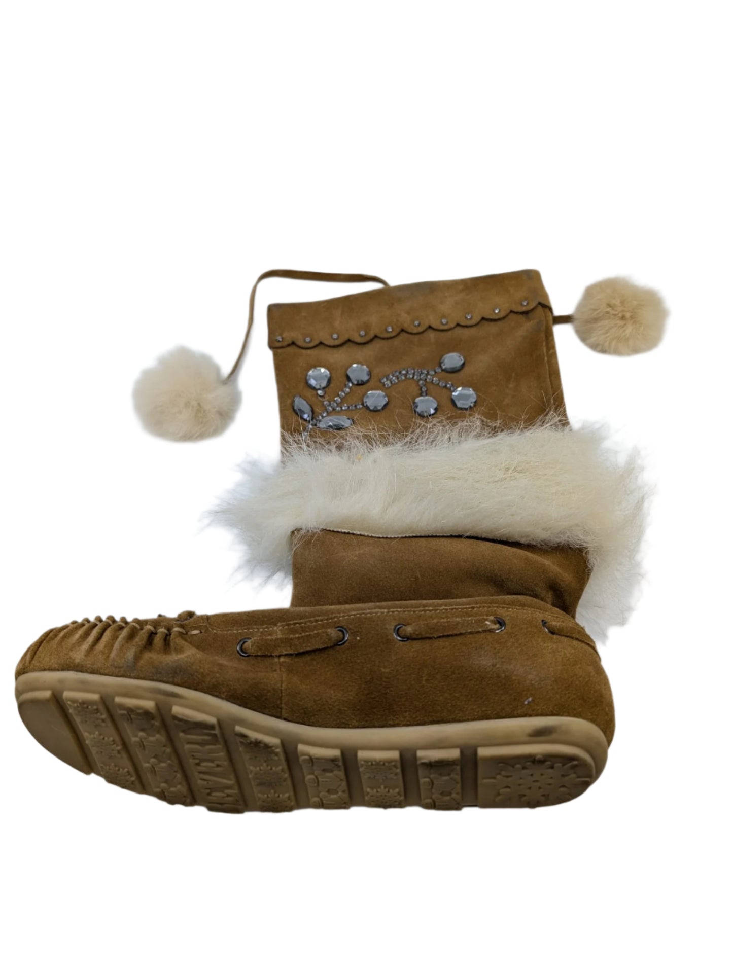 Puff n Fluff Camel Suede Beverly Feldman Boots